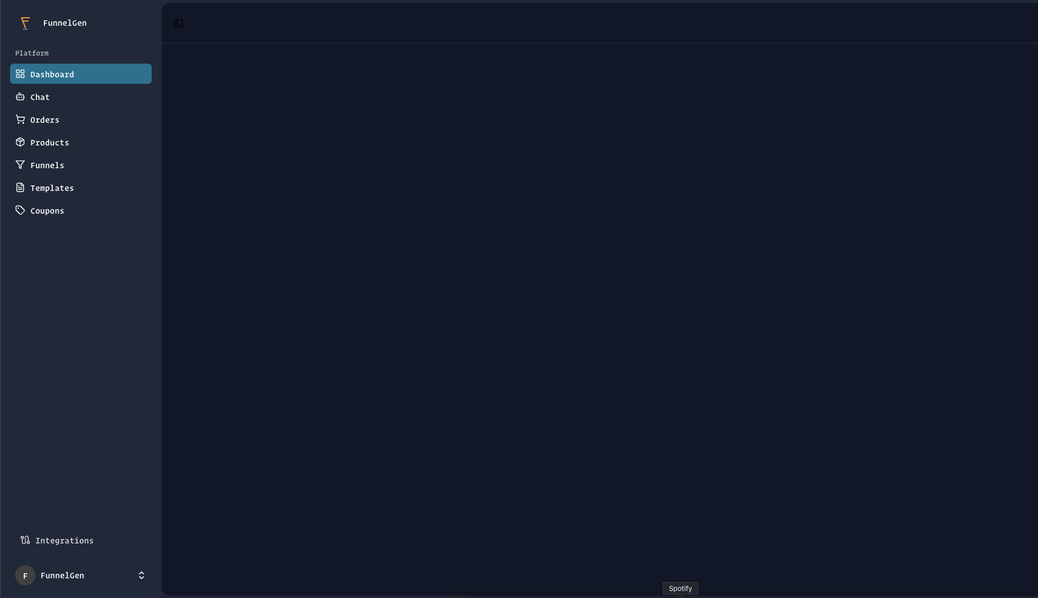 FunnelGen Dashboard Loading State